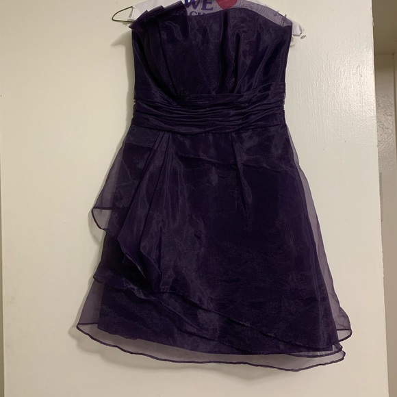 David’s Bridal Purple Chiffon Dress - Picture 1 of 3